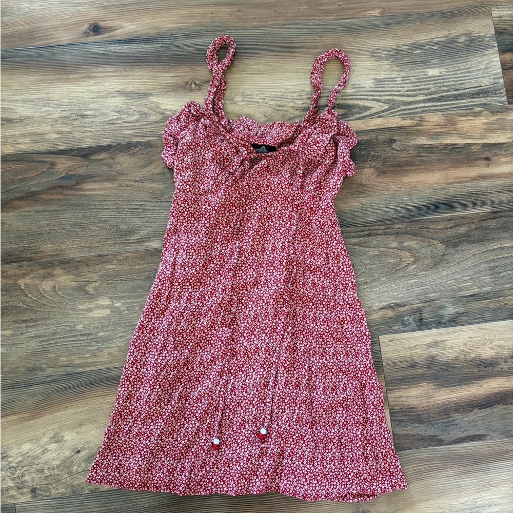 Angie Red Floral Mini Dress
